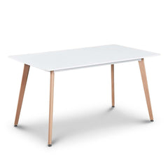 Atherton White MDF 1.4M Modern Scandinavian Dining Table