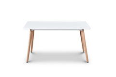 Atherton White MDF 1.4M Modern Scandinavian Dining Table