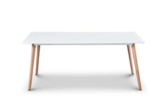 Atherton White MDF 1.8M Modern Scandinavian Dining Table