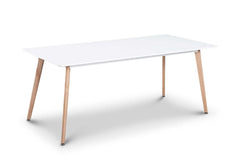 Atherton White MDF 1.8M Modern Scandinavian Dining Table