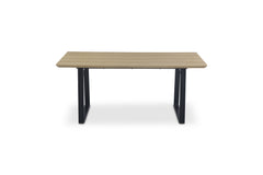 Real Wood Veneer Ethan 1.8M Dining Table with Metal Legs