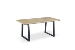 Real Wood Veneer Ethan 1.8M Dining Table with Metal Legs