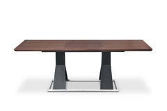 Real Wood Veneer Francisville 1.6M/2.2M Extendable Dining Table with Metal Legs