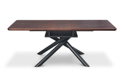 Real Wood Veneer Galena 1.6M/2M Extendable Dining Table with Metal Legs