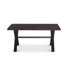 Real Wood Veneer Jayden 1.6M Dining Table with Metal Legs