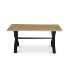 Real Wood Veneer Jayden 1.6M Dining Table with Metal Legs