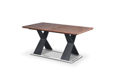 Real Wood Veneer Francisville 1.6M/2.2M Extendable Dining Table with Metal Legs