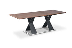 Real Wood Veneer Francisville 1.6M/2.2M Extendable Dining Table with Metal Legs