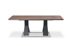 Real Wood Veneer Francisville 1.6M/2.2M Extendable Dining Table with Metal Legs