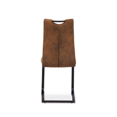 Faux Leather Suede Brown Emilio Dining Chair - Set of 4